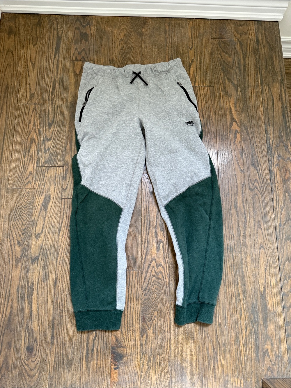 Roots Grey and Dark Green Boys Joggers